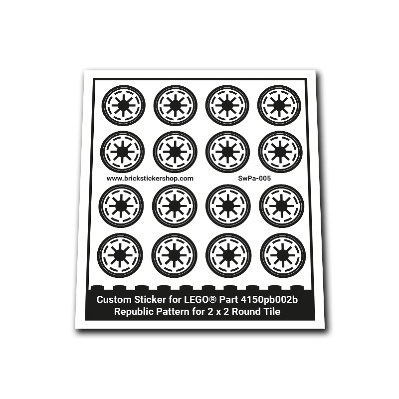 Custom Sticker - Republic Pattern for 2 x 2 Round Tile