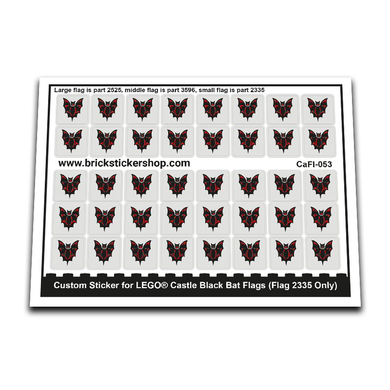 Custom Sticker - Black Bat Flags (Flag 2335 Only)