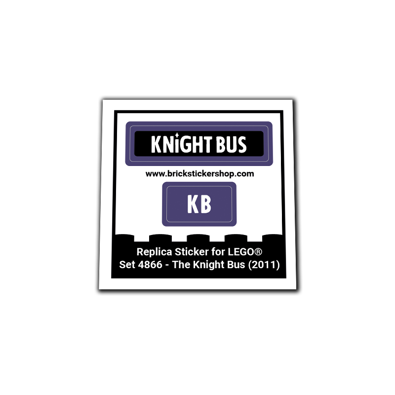 Replacement Sticker for Set 4866 - The Knight Bus