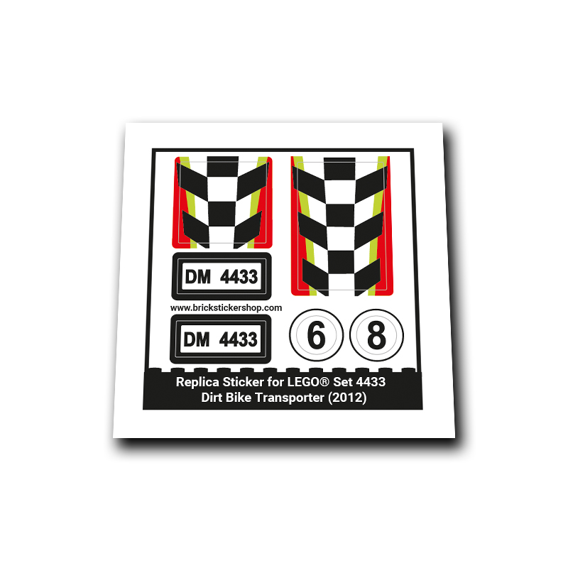 Replacement Sticker for Set 4433 - Dirt Bike Transporter