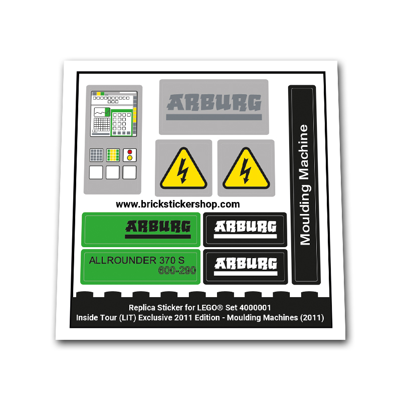 Replacement Sticker for Set 4000001- Moulding Machines