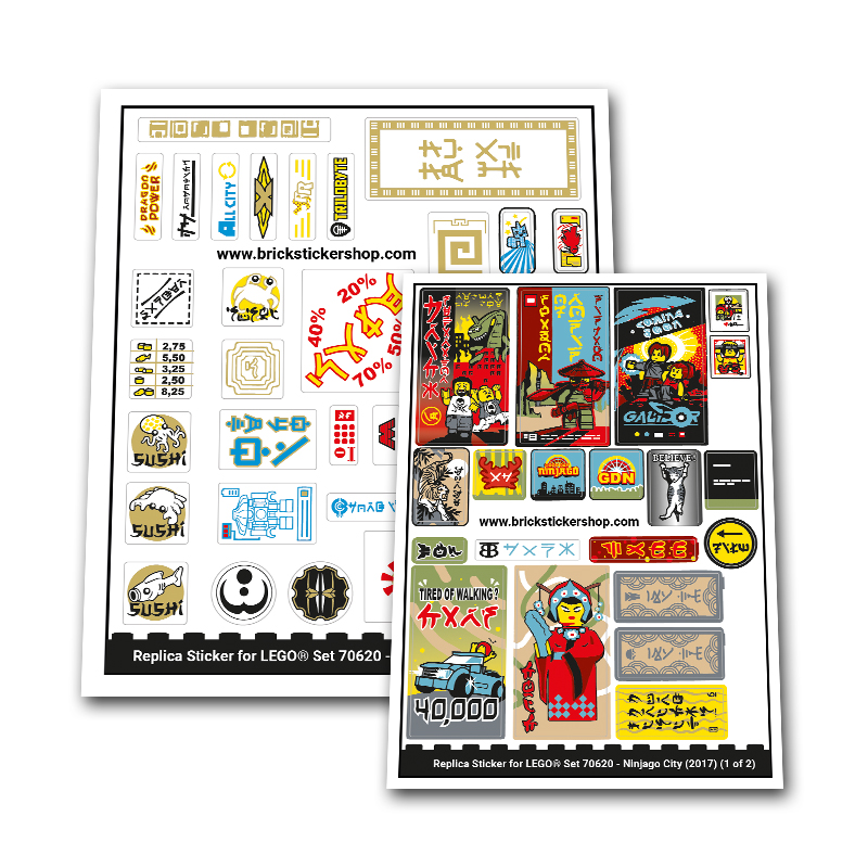 Replacement Sticker for Set 70620 - Ninjago City