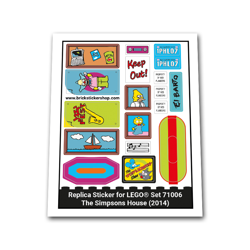 Replacement Sticker for Set 71006 - The Simpsons House