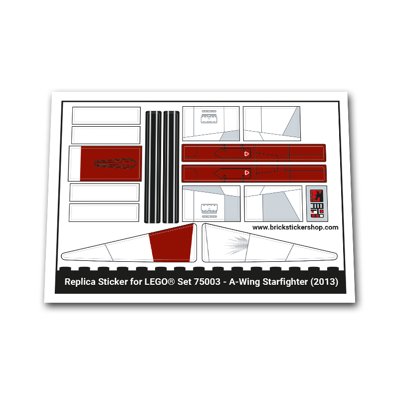 Replacement Sticker for Set 75003 - A-Wing Starfighter