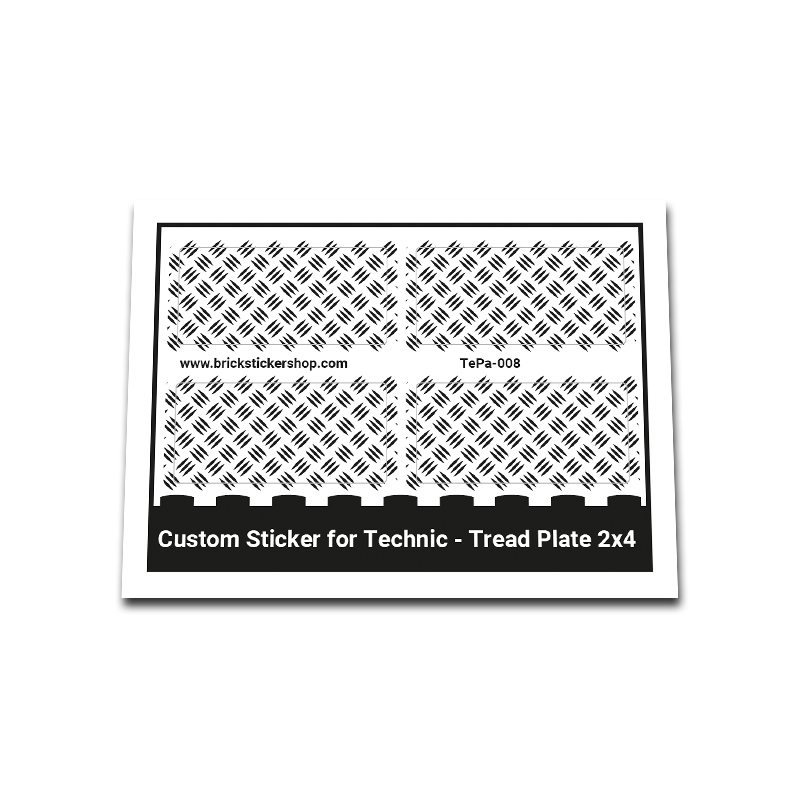 Custom Sticker for Technic - Tread Plate 2x4