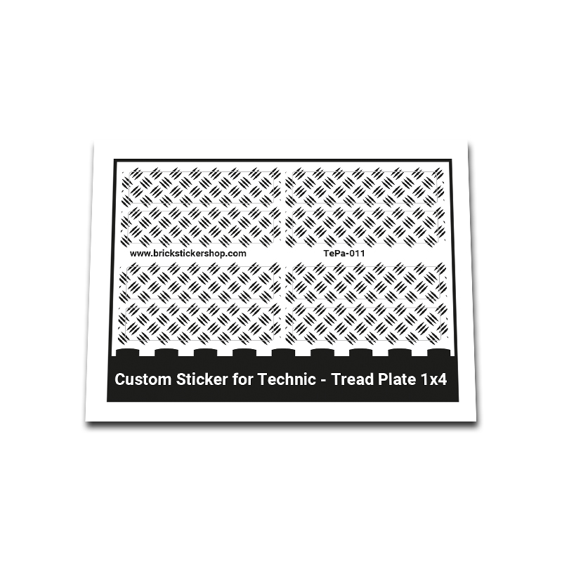 Custom Sticker for Technic - Tread Plate 1x4