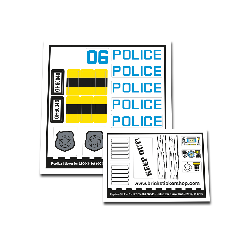 Replacement Sticker for Set 60046 - Helicopter Surveillance