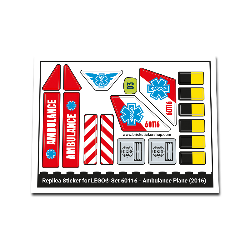 Replacement Sticker for Set 60116 - Ambulance Plane