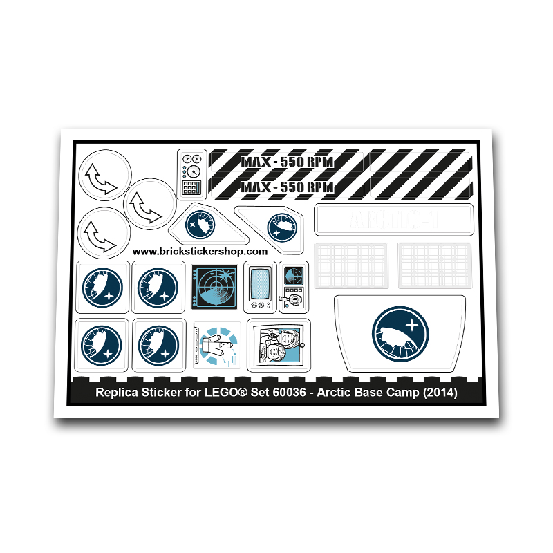 Replacement Sticker for Set 60036 Arctic Base Camp BrickStickerShop