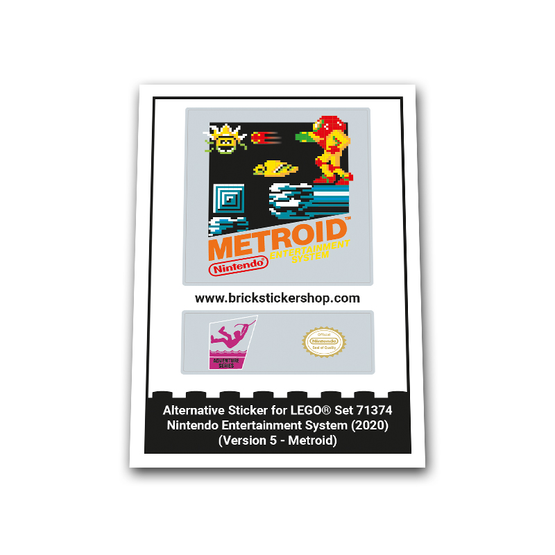 Alternative Sticker for Set 71374 - Nintendo Entertainment System (Metroid)