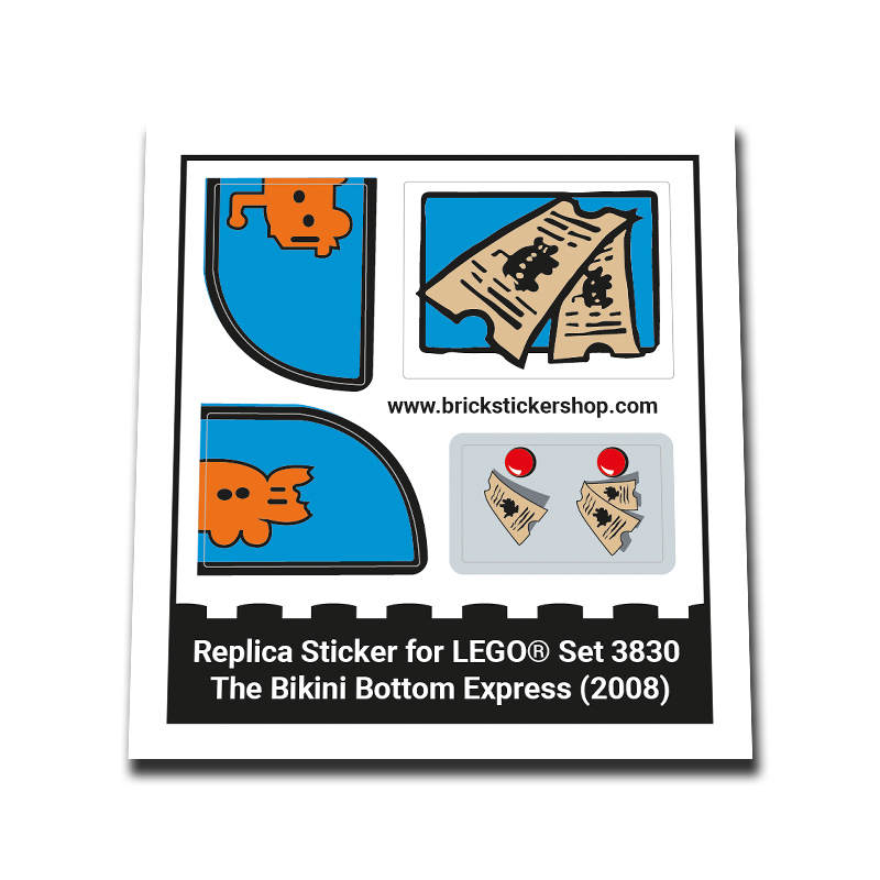 Replacement Sticker for Set 3830 - The Bikini Bottom Express