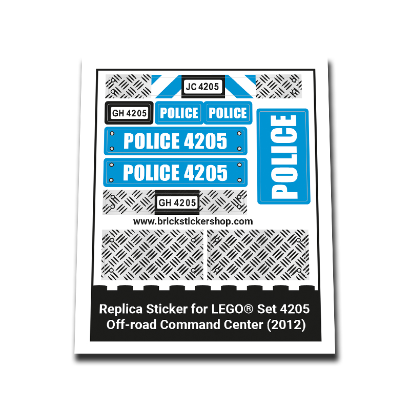 Replacement Sticker for Set 4205 - Off-road Command Center