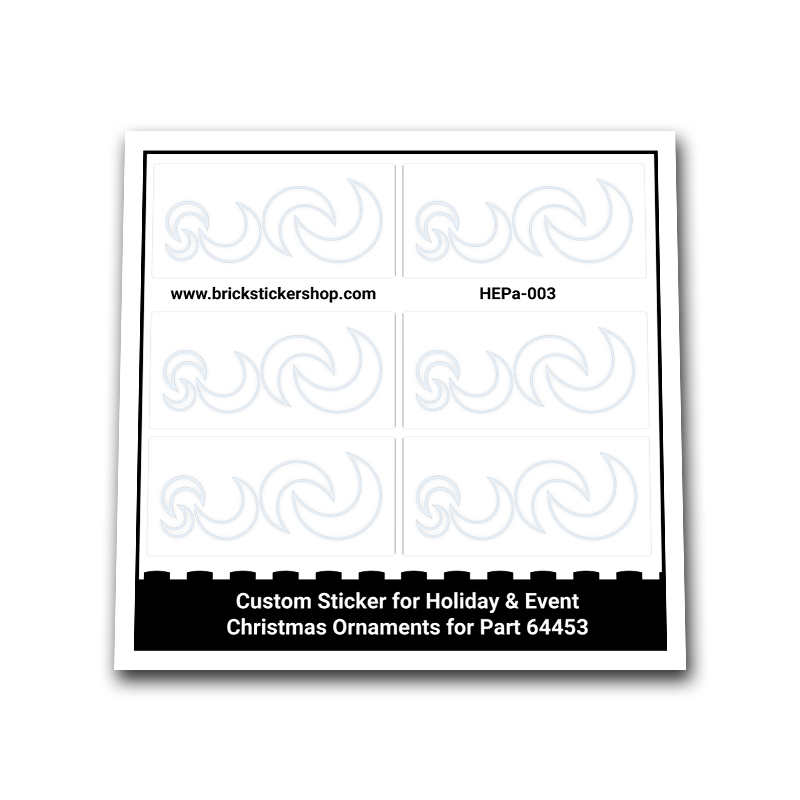 Custom Sticker for Holiday & Event - Christmas Ornaments for Part 64453