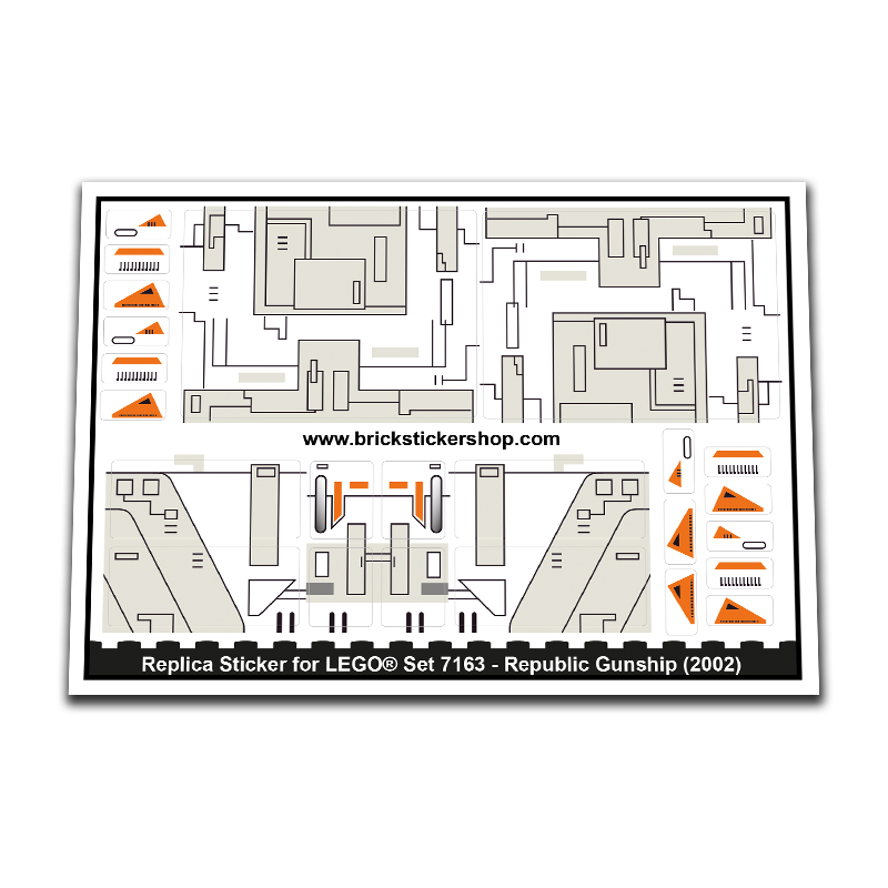 Replacement Sticker for Set 7163 - Republic Gunship