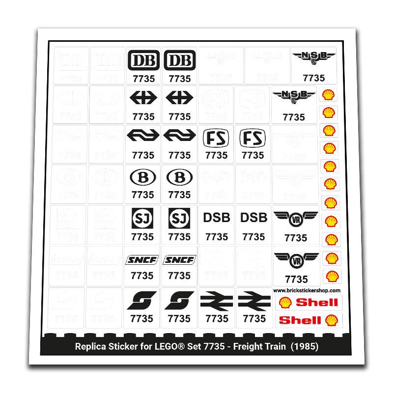 Replacement Sticker for Set 7735 - Freight Train