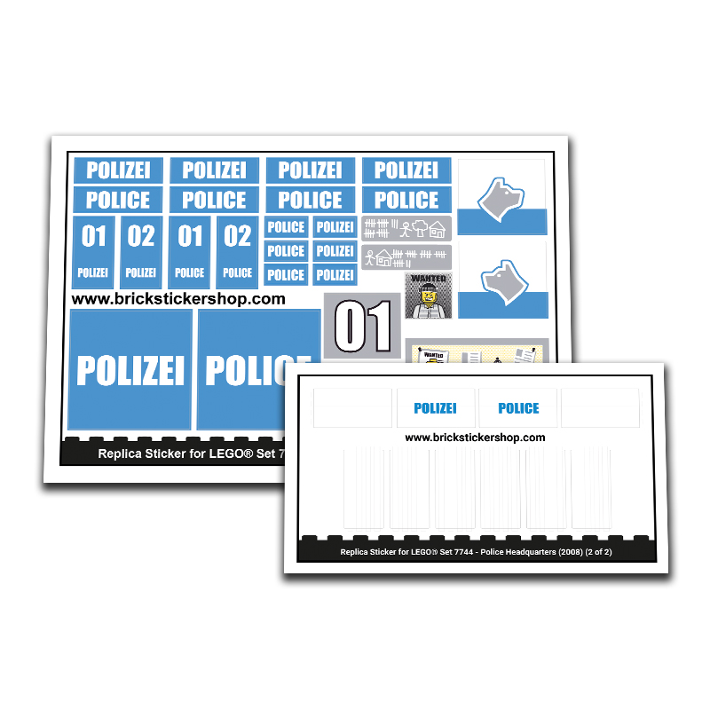 Replacement Sticker for Set 7744 - Police Headquarters
