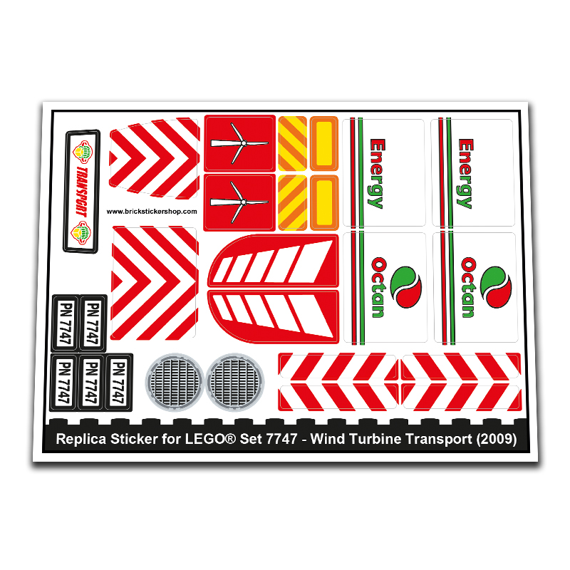 Replacement Sticker for Set 7747 - Wind Turbine Transport
