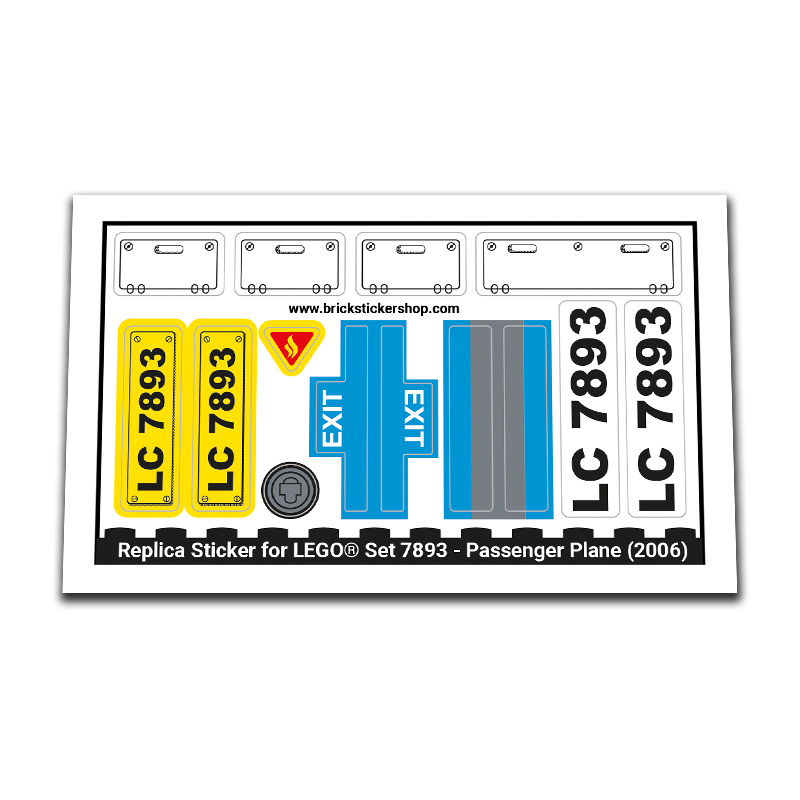 Replacement Sticker for Set 7893 - Passenger Plane