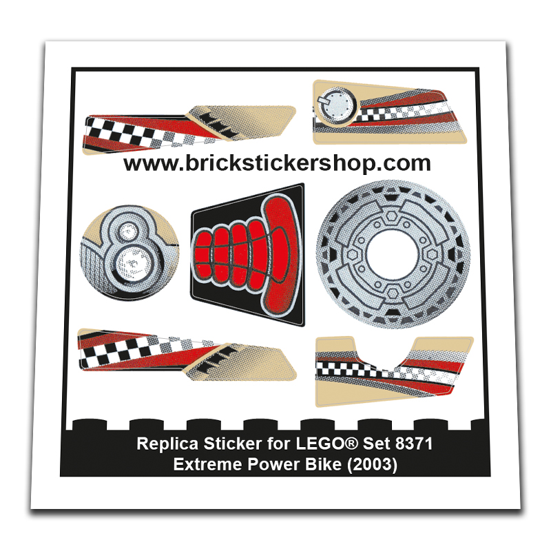 Replacement Sticker for Set 8371 - Extreme Power Bike