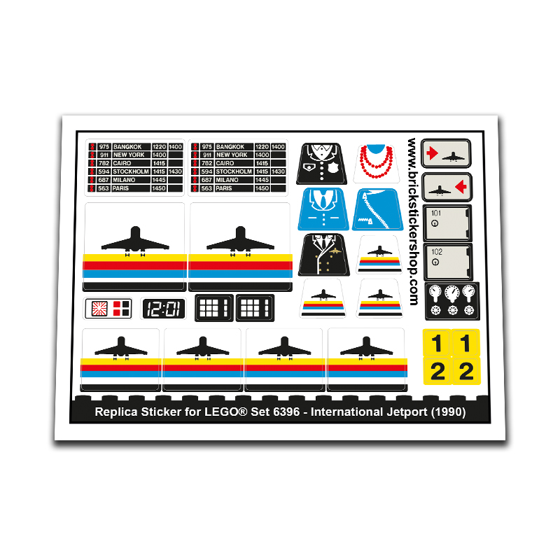 Replacement Sticker for Set 6396 - International Jetport