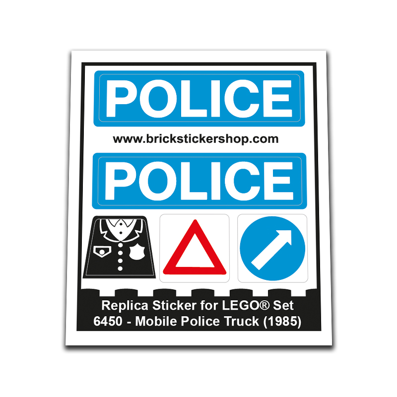 Replacement Sticker for Set 6450 - Mobile Police Truck