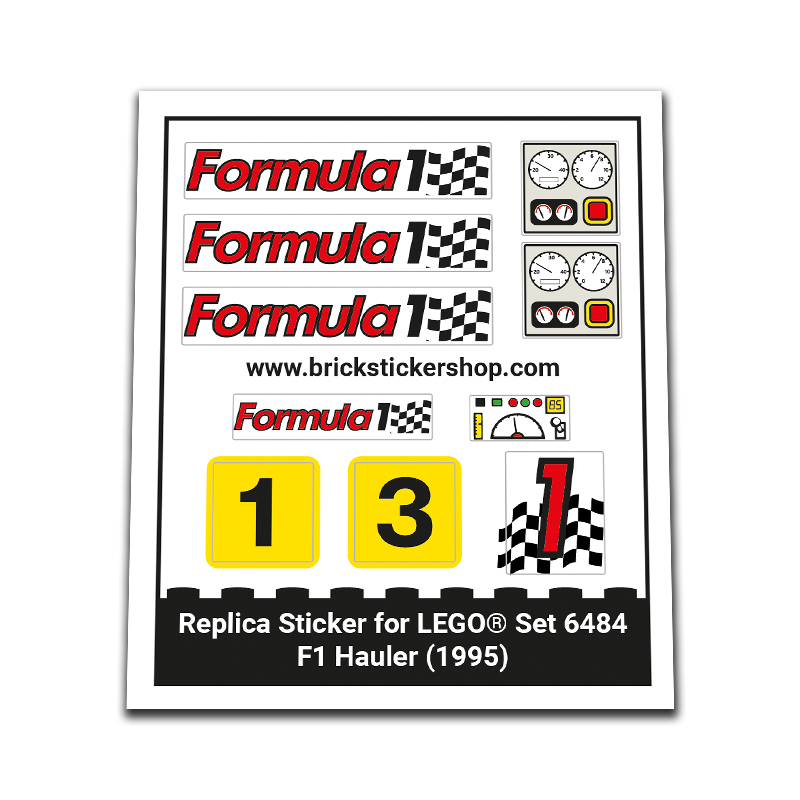 Replacement Sticker for Set 6484 - F1 Hauler