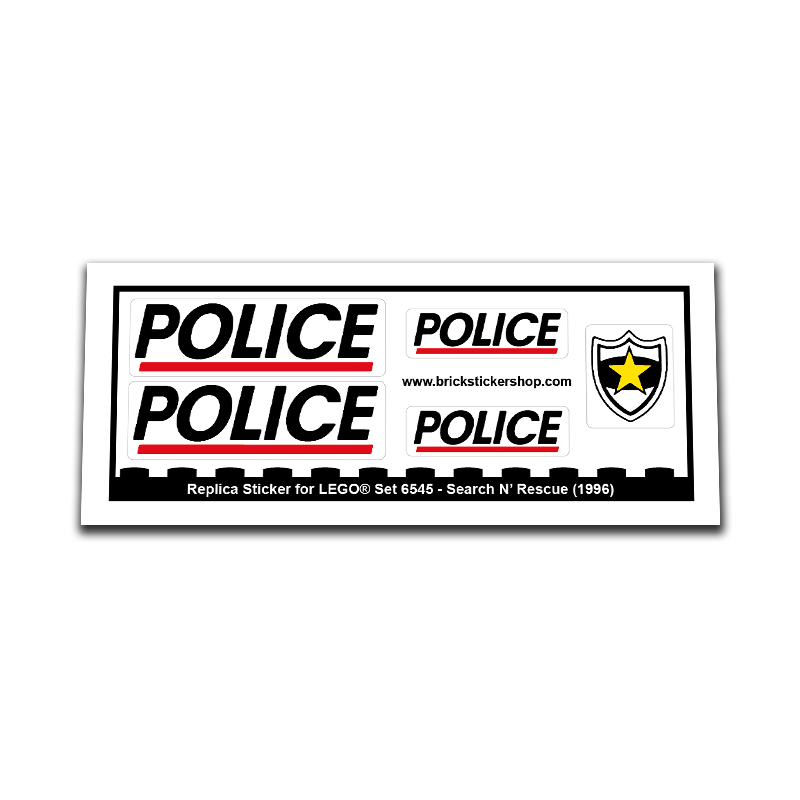 Replacement Sticker for Set 6545 - Search 'n Rescue