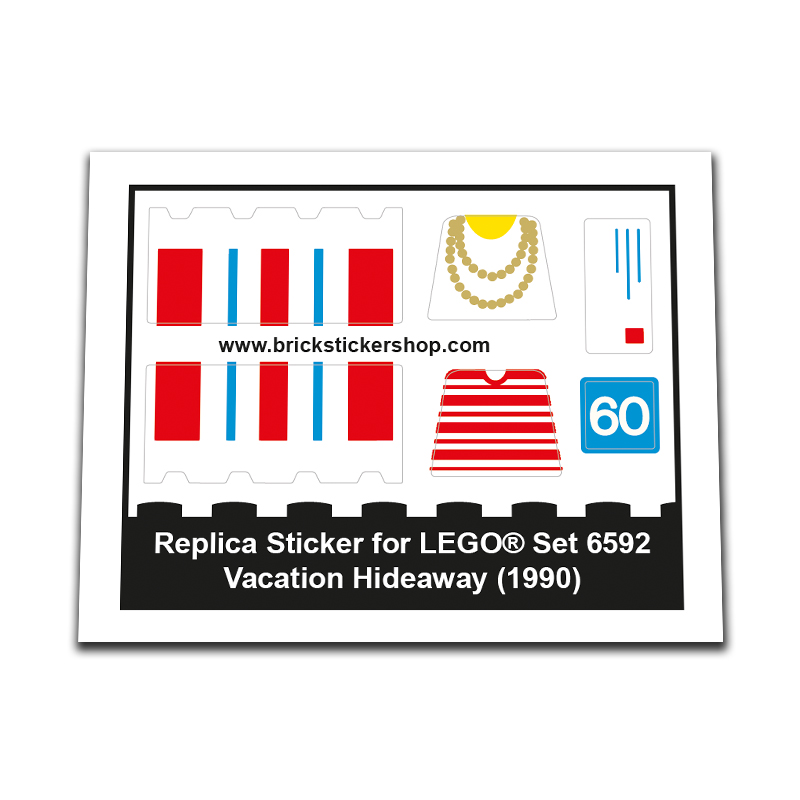 Replacement Sticker for Set 6592 - Vacation Hideaway