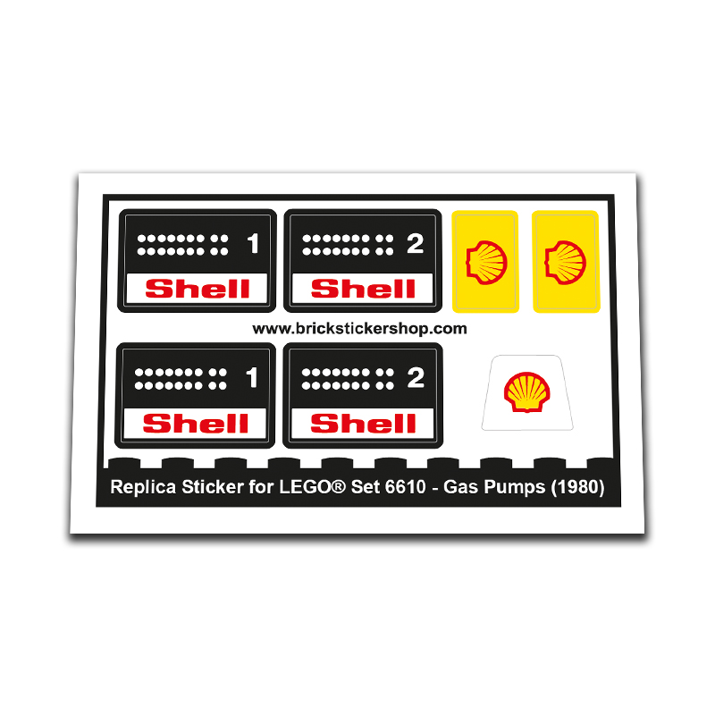 Replacement Sticker for Set 6610 - Gas Pumps
