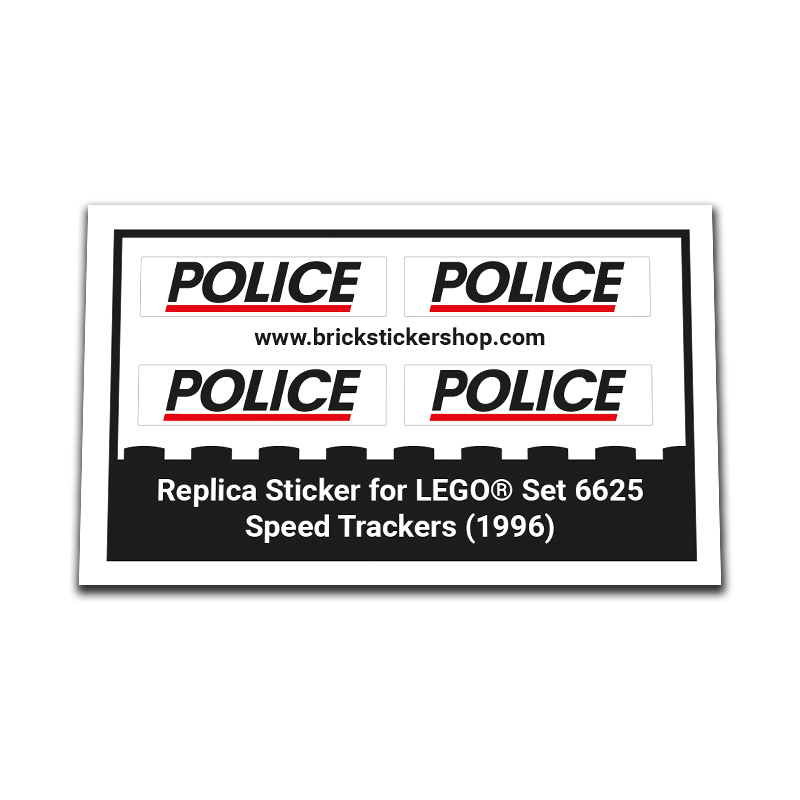 Replacement Sticker for Set 6625 - Speed Trackers