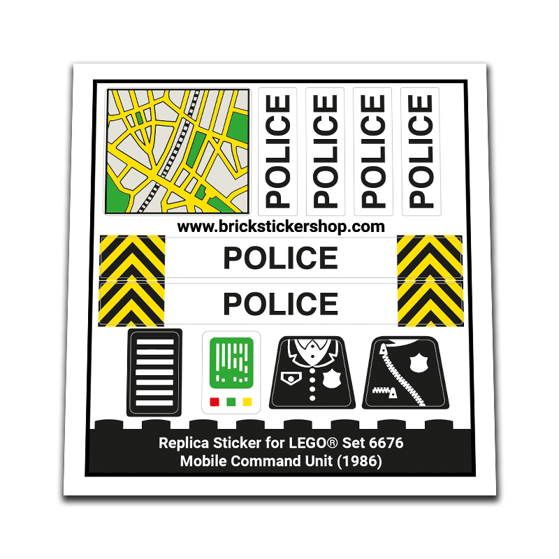 Replacement Sticker for Set 6676 - Mobile Command Unit