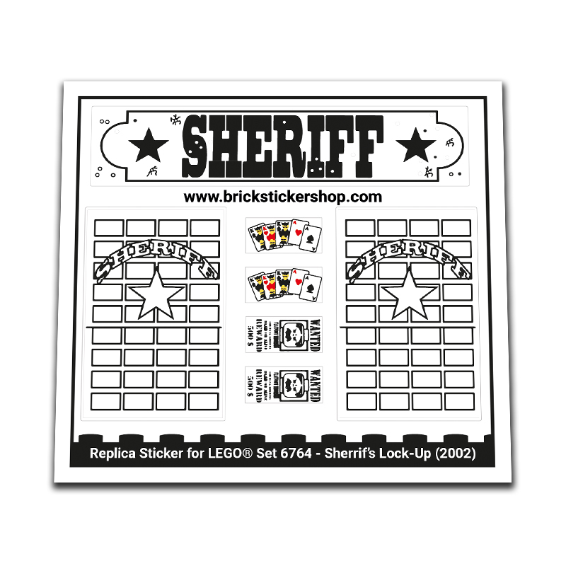 Replacement Sticker for Set 6764 - Sheriff's Lock-Up