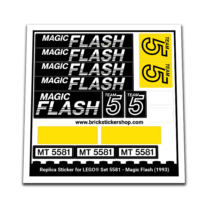 Replacement Sticker for Set 5581 - Magic Flash