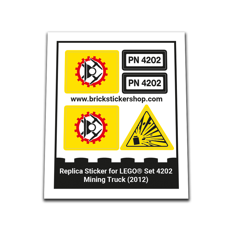 Replacement Sticker for Set 4202 - Mining Truck