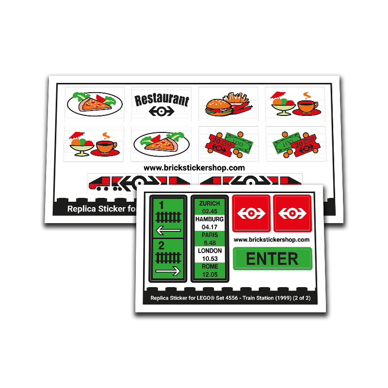 Replacement Sticker for Set 4556 - Train Station