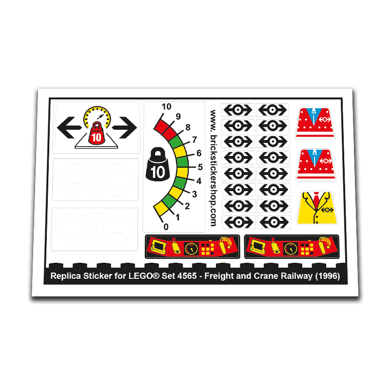 Replacement Sticker for Set 4565 - Freight and Crane Railway