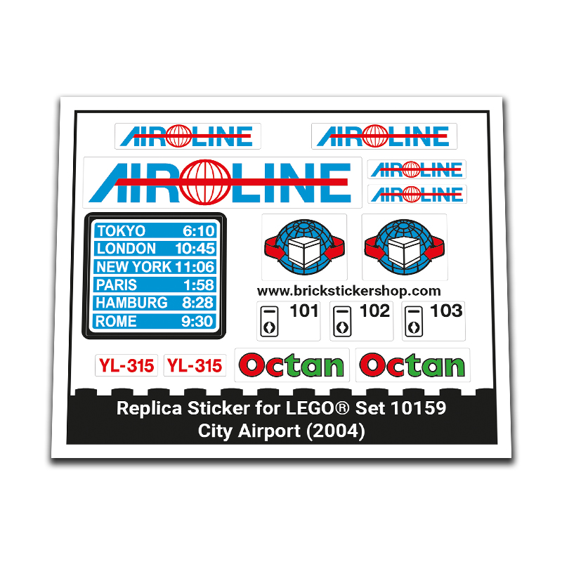 Replacement Sticker for Set 10159 - City Airport