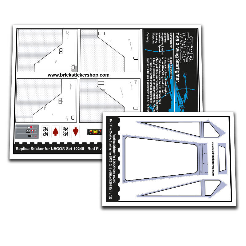 Replacement Sticker for Set 10240 - Red Five X-wing Starfighter (UCS, 2nd edition)