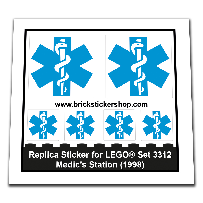 Replacement Sticker for Set 3312 - Medic's Station