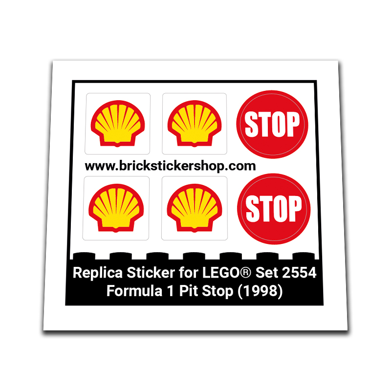 Replacement Sticker for Set 2554 - Formula 1 Pit Stop