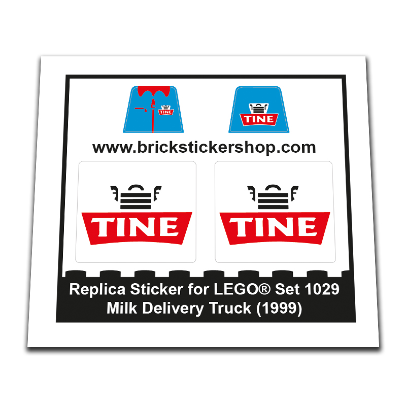 Replacement Sticker for Set 1029 - Milk Delivery Truck - Tine