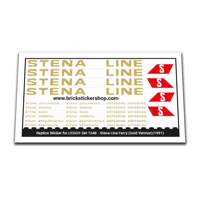Replacement Sticker for Set 1548 - Stena Ferry Line (Gold Version)