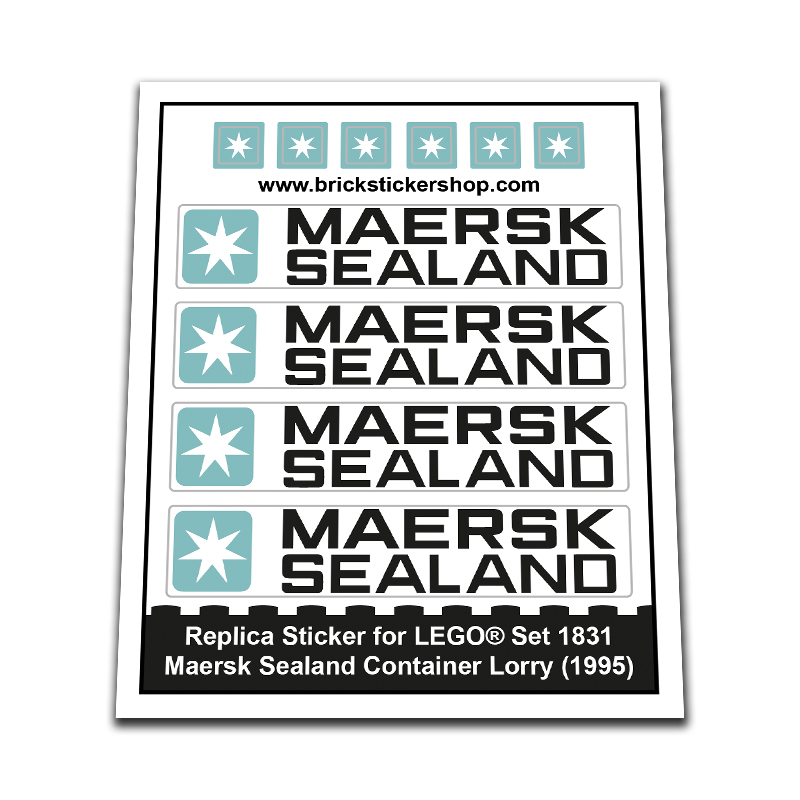 Replacement Sticker for Set 1831 - Maersk Sealand Container Lorry