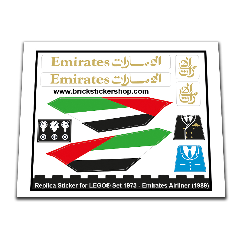 Replacement Sticker for Set 1973 - Emirates Airliner