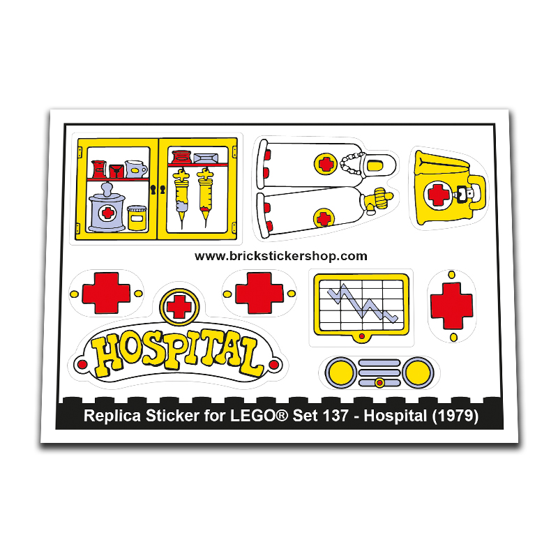 Replacement Sticker for Set 137 - Hospital