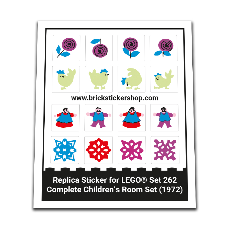 Replacement Sticker for Set 262 - Complete Children's Room Set