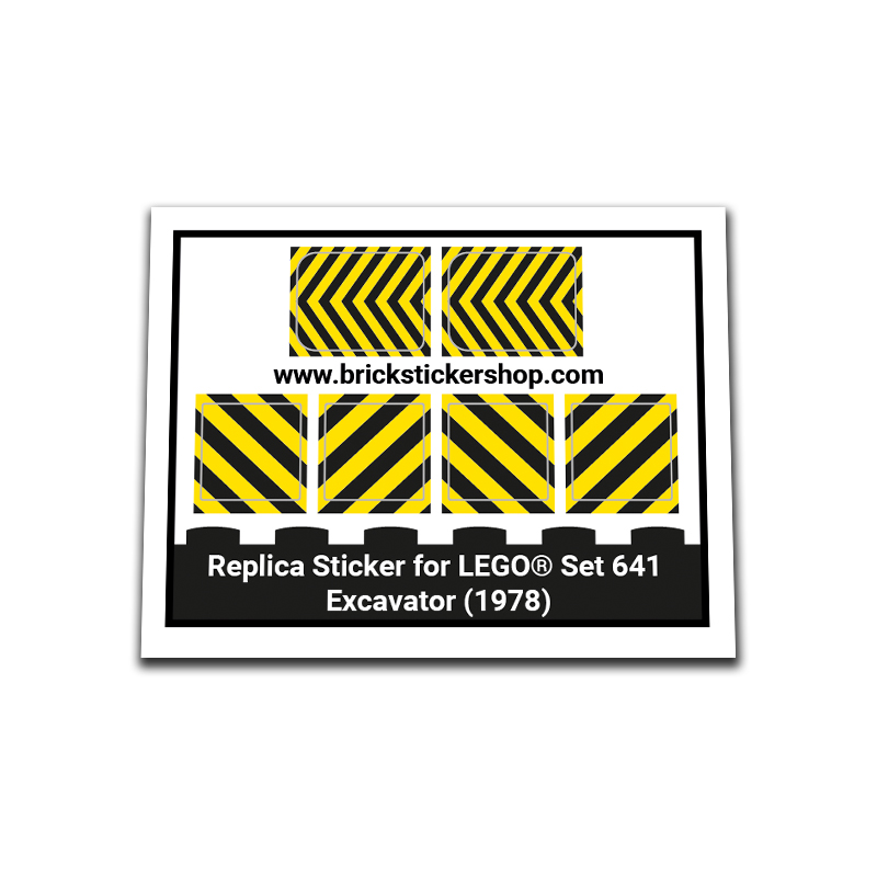 Replacement Sticker for Set 641 - Excavator
