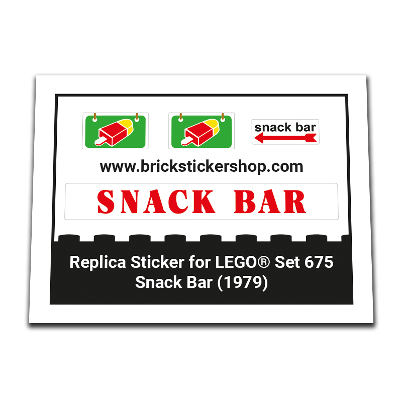 Replacement Sticker for Set 675 - Snack Bar