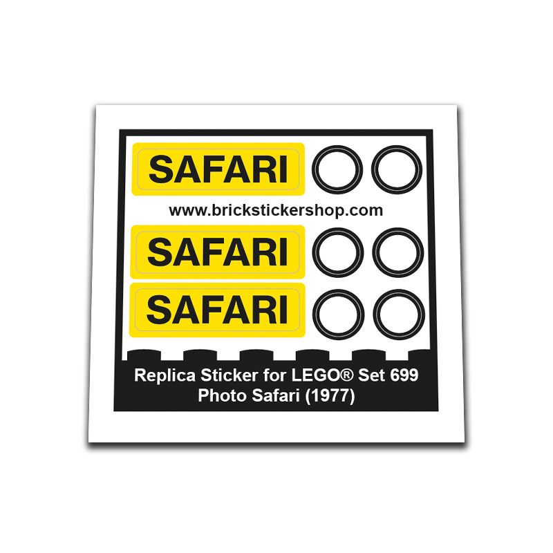 Replacement Sticker for Set 699 - Photo Safari