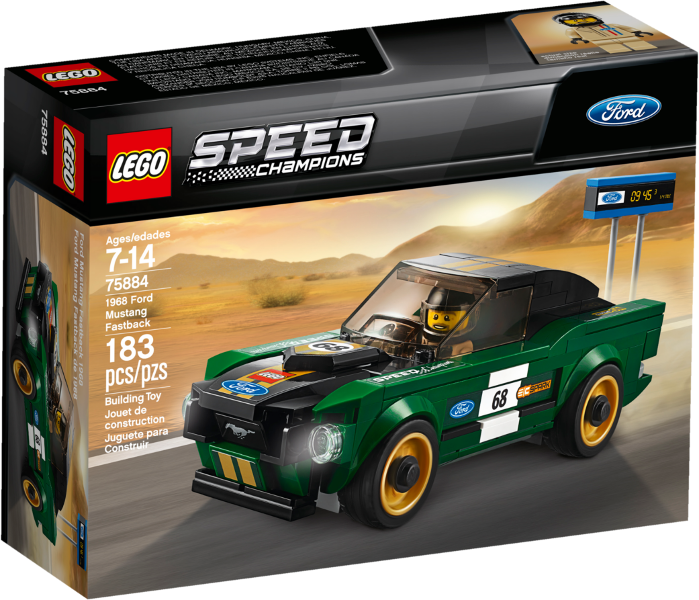 1968 Ford Mustang Fastback - Brickstickershop - BrickStickerShop